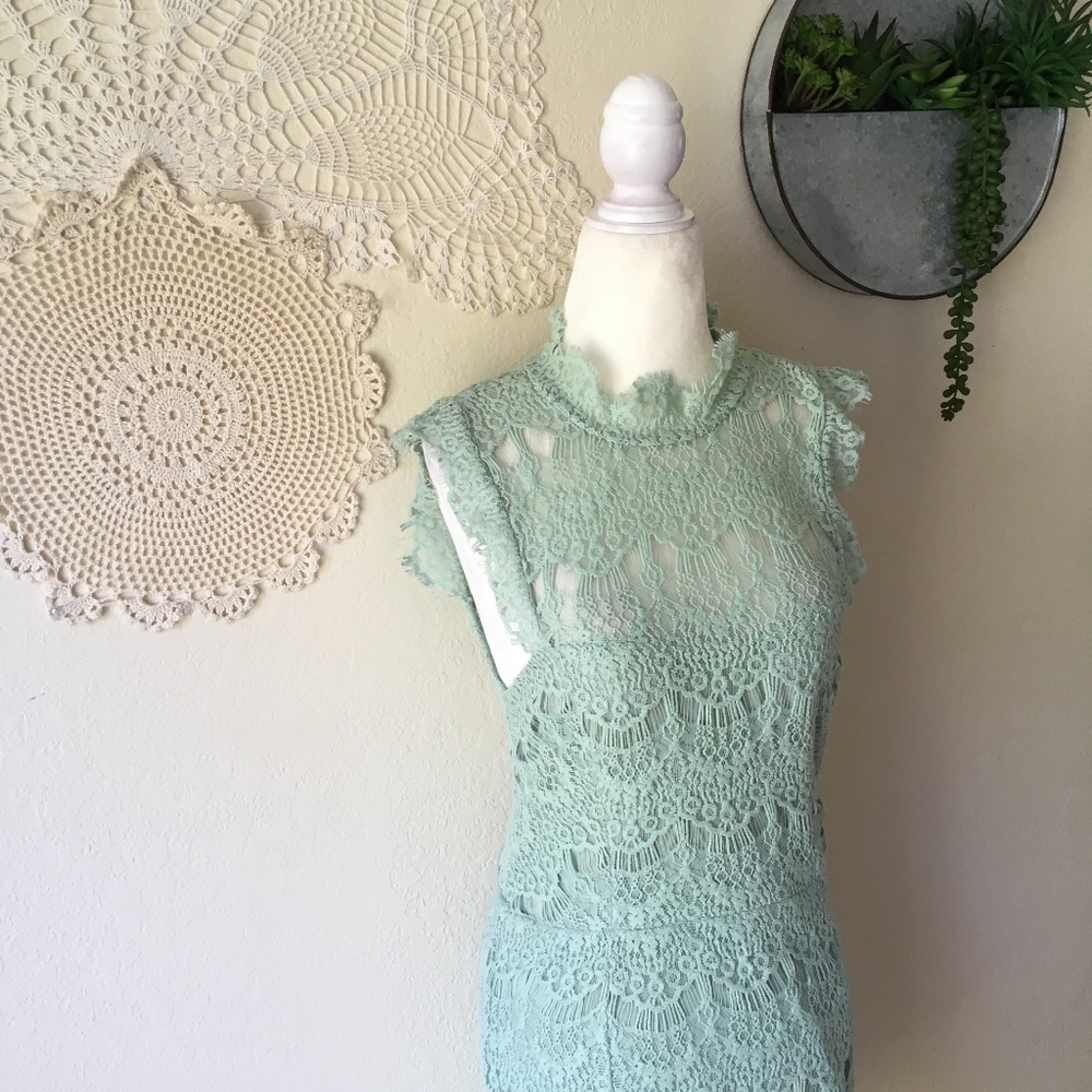 Free People Daydream Bodycon open back lace slip - Picture 3 of 8